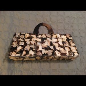 Vintage evening bag or clutch made of shell tiles